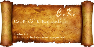 Czifrák Katapán névjegykártya